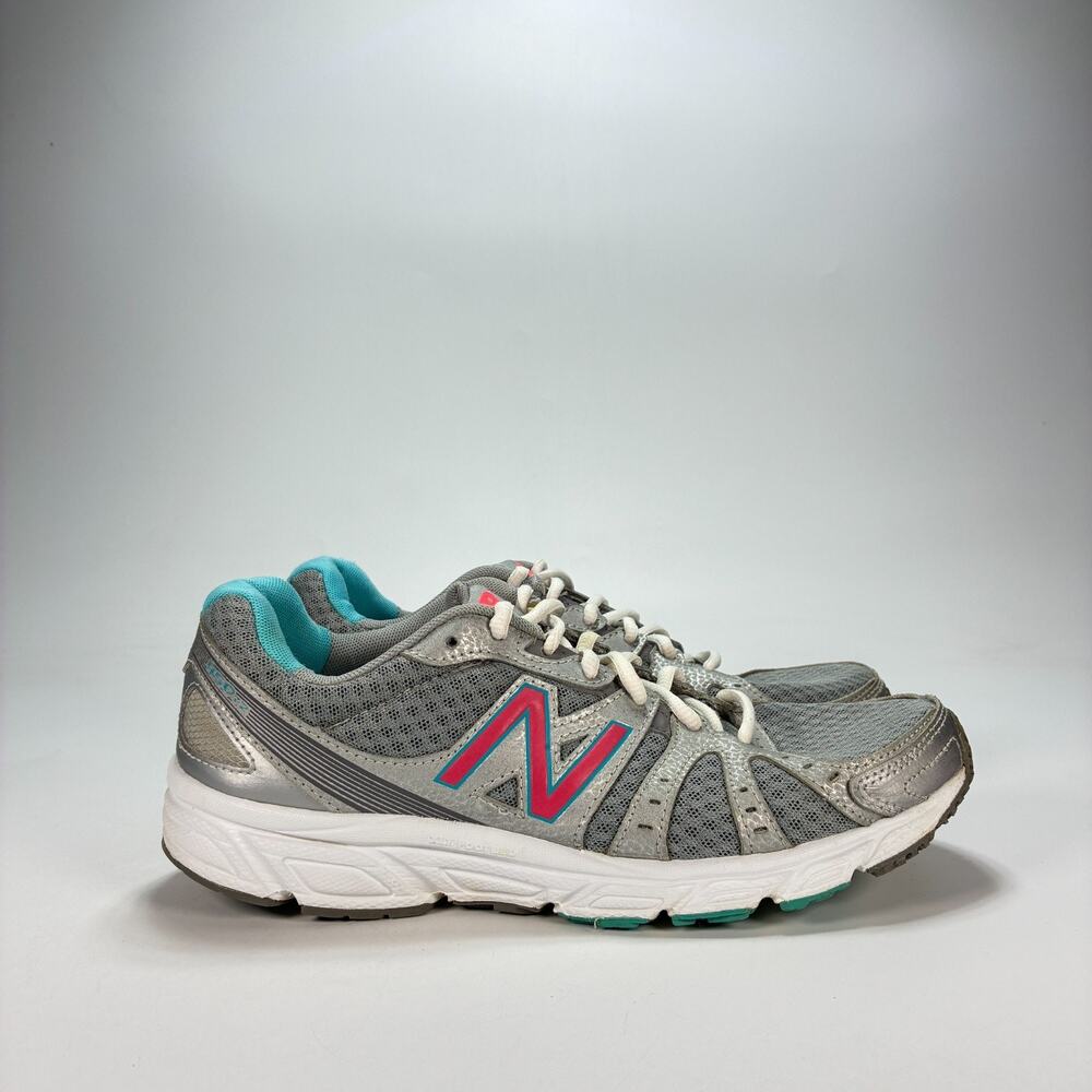 New Balance 450v2 Grey Blue Salmon Lace Up Running Shoes W450SL2 Womens Size 8.5